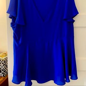 Torrid Cobalt Blue Shortsleeved Peplum Top